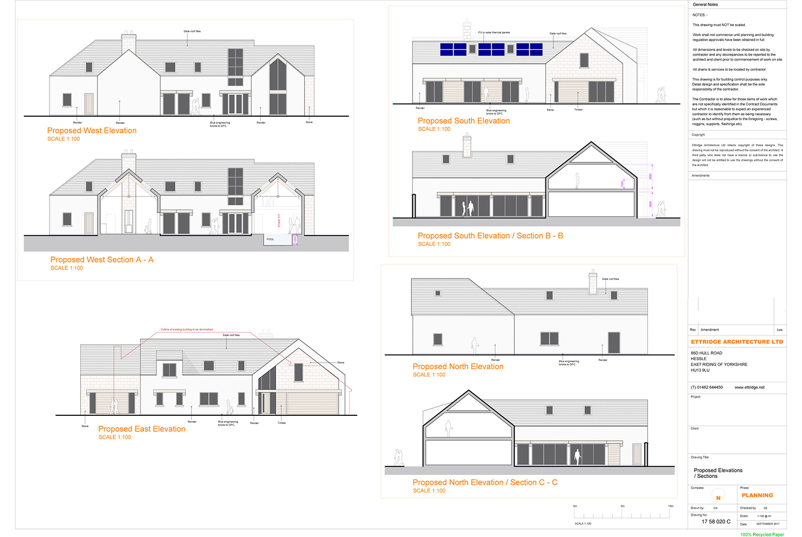 This is a replacement dwelling in North Ferriby, East Yorkshire. 
